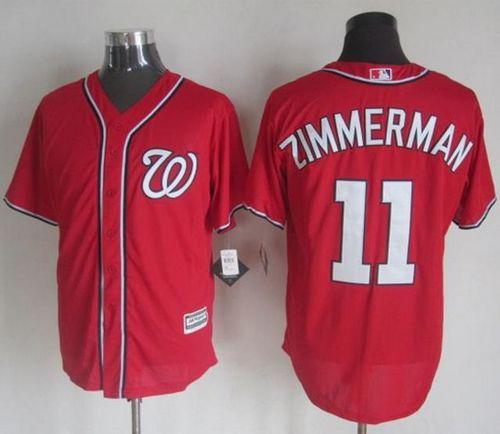 Nationals #11 Ryan Zimmerman Red New Cool Base Stitched MLB Jersey - Click Image to Close